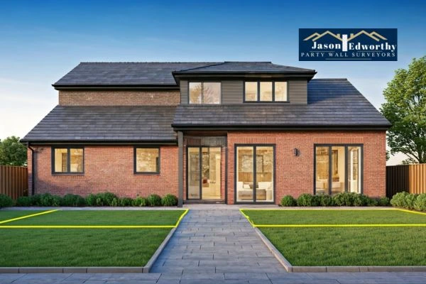 Home extension focusing on boundary line Woodbridge